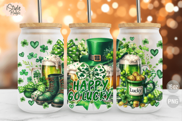 Download St Patrick’s Day 16oz Glass Can Wrap - Premium Resources